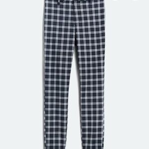 Tinsel Women's Checkered Chinos in Blue and White